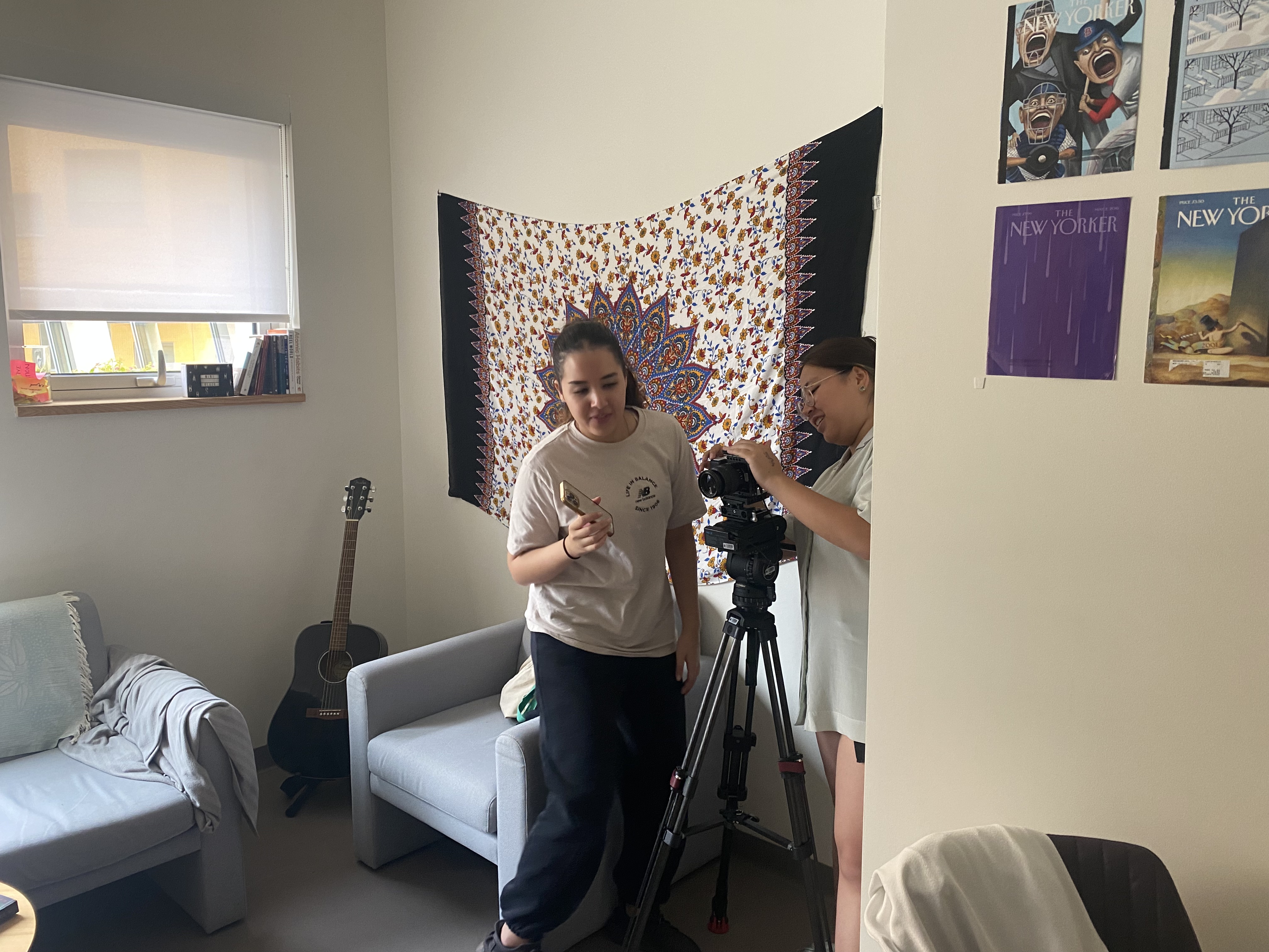 Filming in Genie's Room