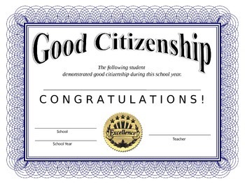 The Good Citizenship award